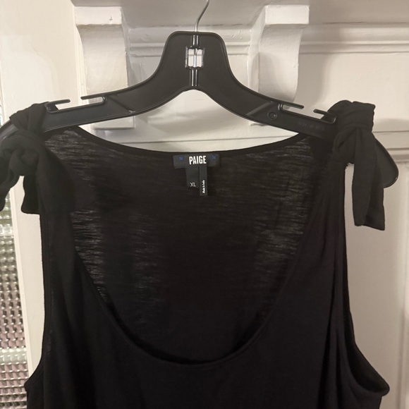 PAIGE Women's Black Gala Tank,  Bow Tie Straps Size XL - Picture 4 of 9
